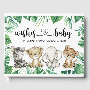 Safari Wild Animals Baby Shower Gästebuch
