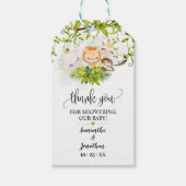 Safari Wild Baby Animals Baby Shower Fevor Geschenkanhänger (Vorderseite)