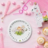 Safari Wild Baby Animals Baby Shower Pappteller (Party)