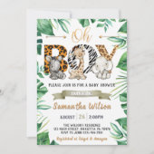 Safari Wild Baby Shower Party Einladung (Vorderseite)