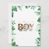 Safari Wild Baby Shower Party Einladung (Rückseite)