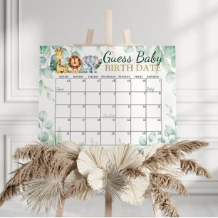 Safari Wild Baby Showraten Terminkalender Poster