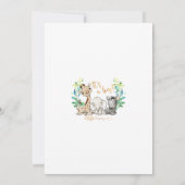 Safari Wild Boy Baby Shower Einladung (Rückseite)