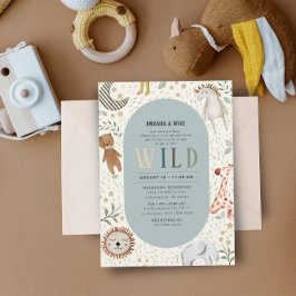 Safari Wild Boy Baby Shower Einladung