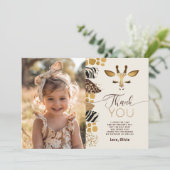 Safari Wild Ein Geburtstagsfoto Dankeschön Karte (Stehend Vorderseite)