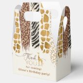 Safari Wild ein Tier druckt Geburtstag Geschenkschachtel (Offen)