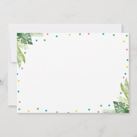 Safari Wild Einladung zum ersten Geburtstag (Rückseite)