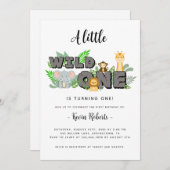 Safari Wild Einladung zum Geburtstag (Vorne/Hinten)