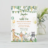 Safari Wild Einladung zum Geburtstag (Stehend Vorderseite)