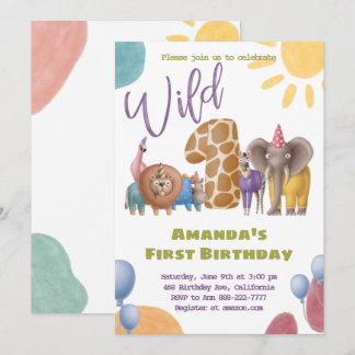 Safari Wild Einladung zum Geburtstag