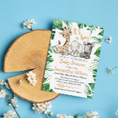 Safari Wild Es ist eine Boy Baby Shower Einladung