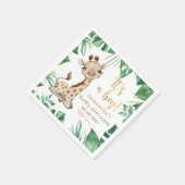 Safari Wild Giraffe Babydusche Napkins Serviette (Ecke)