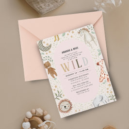 Safari Wild Girl Baby Shower Einladung