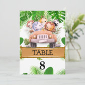 Safari Wild JUNGLE - Tischnummer zum Geburtstag (Stehend Vorderseite)