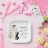 Safari Wild Leopard Boho Lady Brautparty Pappteller (Party)