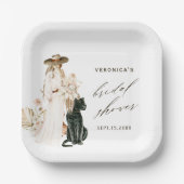 Safari Wild Leopard Boho Lady Brautparty Pappteller (Vorderseite)
