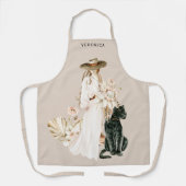 Safari Wild Leopard Boho Lady Personalisiert Beige Schürze (Vorderseite)