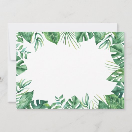 Safari Wild Oh Baby! Einladung der Babydusche (Rückseite)