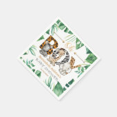 Safari Wild Oh Boy! Babydusche Napkins Serviette (Ecke)