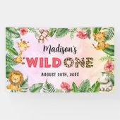Safari Wild One 1. Geburtstag Banner (Horizontal)