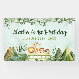 Safari Wild One 1. Geburtstag Banner