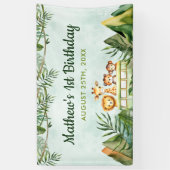 Safari Wild One 1. Geburtstag Banner (Vertikal)