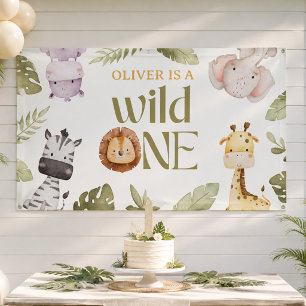 Safari Wild One 1. Geburtstag Banner