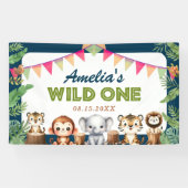 Safari Wild One 1. Geburtstag Banner (Horizontal)