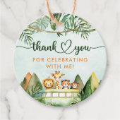 Safari Wild One 1. Geburtstag Geschenkanhänger (Vorderseite)