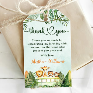 Safari Wild One 1. Geburtstag Geschenkanhänger