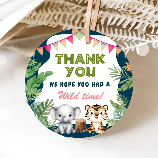 Safari Wild One 1. Geburtstag Geschenkanhänger