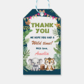 Safari Wild One 1. Geburtstag Geschenkanhänger (Rückseite)