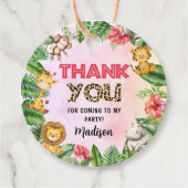 Safari Wild One 1. Geburtstag Geschenkanhänger (Vorderseite)