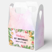 Safari Wild One 1. Geburtstag Geschenkschachtel (Geöffnet)