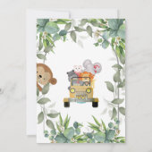 Safari Wild One 1. Geburtstag Junge Einladung (Rückseite)