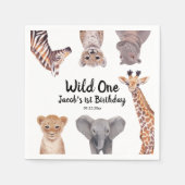 Safari Wild One 1. Geburtstag Junge Serviette (Vorderseite)