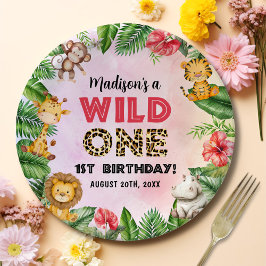 Safari Wild One 1. Geburtstag Pappteller