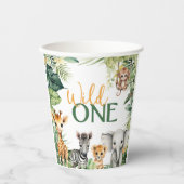 Safari WILD ONE 1. Geburtstag Party Cup Pappbecher (Vorderseite)