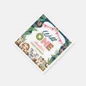 Safari Wild One 1. Geburtstag Serviette (Ecke)