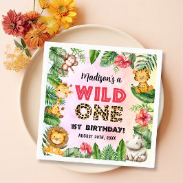 Safari Wild One 1. Geburtstag Serviette