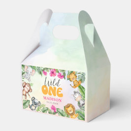 Safari Wild One 1. Girl Geburtstag Geschenkschachtel