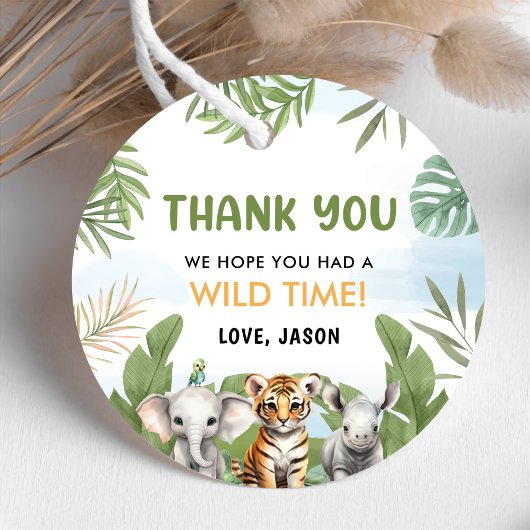 Safari Wild One 1. Junge Geburtstag Geschenkanhänger