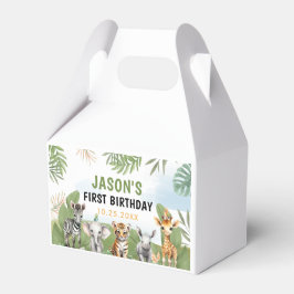 Safari Wild One 1. Junge Geburtstag Geschenkschachtel