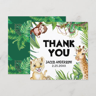 Safari Wild One Animal Jungle Foto 1. Geburtstag Einladung