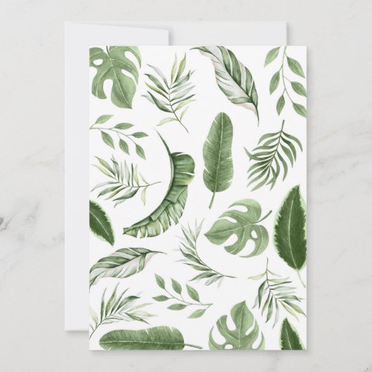 Safari Wild One Animals Kinderdusche Einladung (Rückseite)