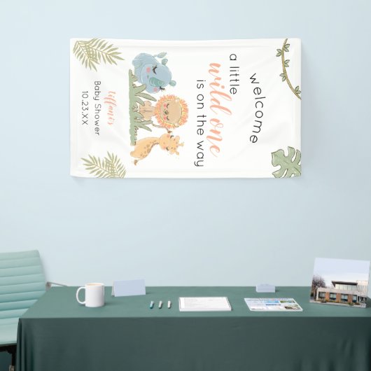 Safari Wild One auf der Way Baby Girl Dusche Banner (Messeveranstaltung)