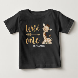 Safari Wild One Baby Animals 1. Geburtstag Baby T-shirt