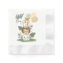Safari Wild One Baby Paper Napkins!