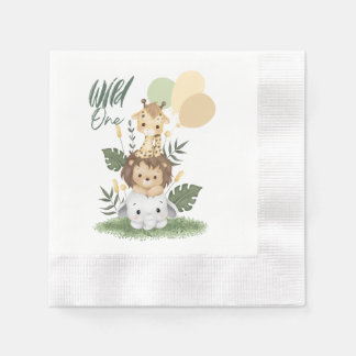 Safari Wild One Baby Paper Napkins! Serviette