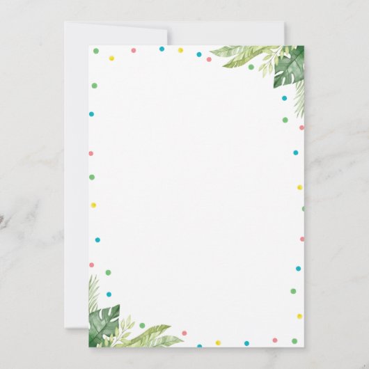 Safari Wild One Baby Shower Einladung (Rückseite)